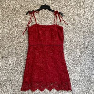 Abercrombie & Fitch size Large Red Lace Dress